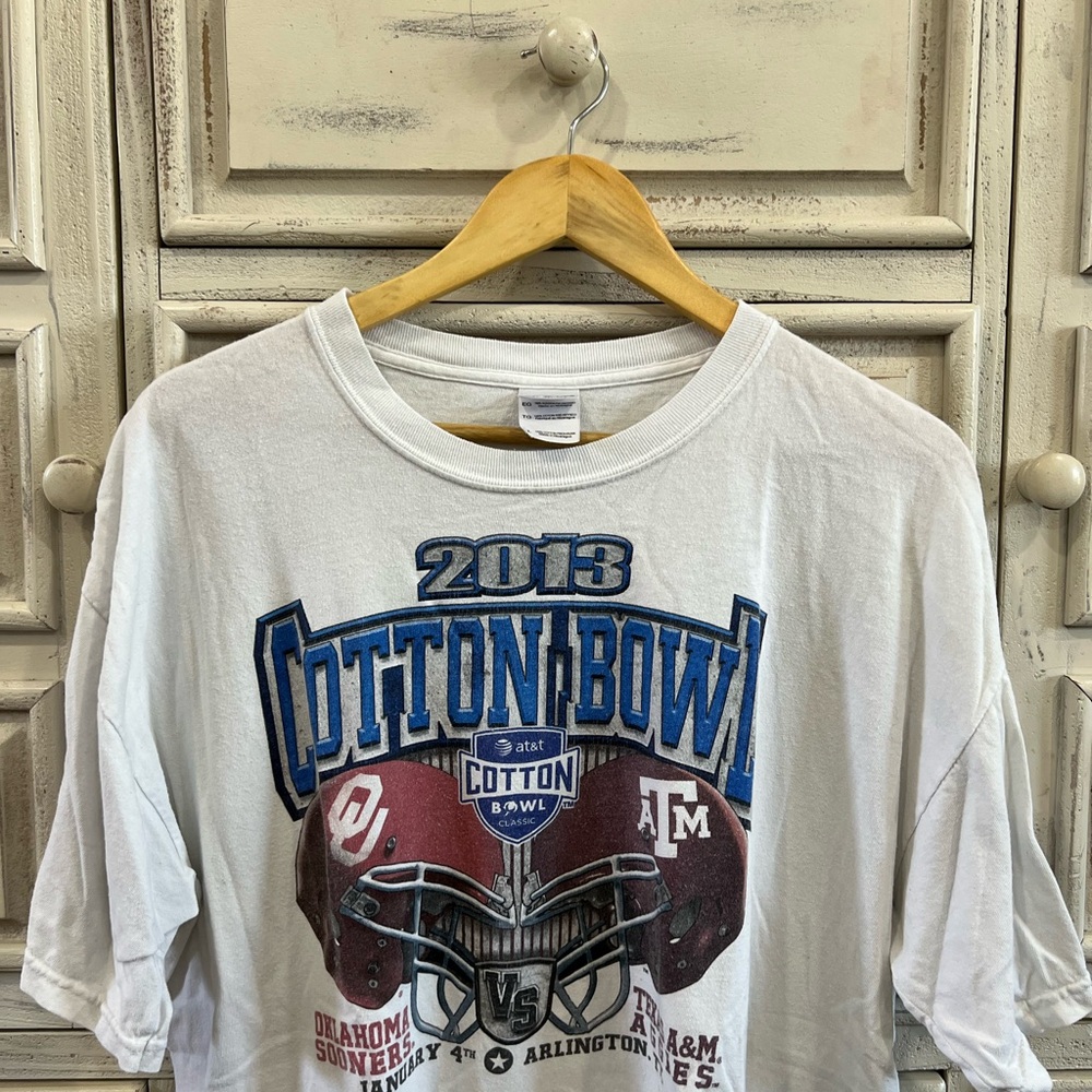 NFL White and Blue Cotton Bowl Short Sleeve Tee